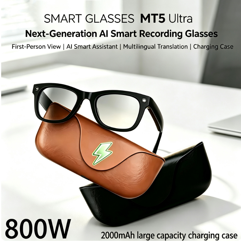 Audio Music Bluetooth - Kacamata Pintar AI 2026 HD 800W