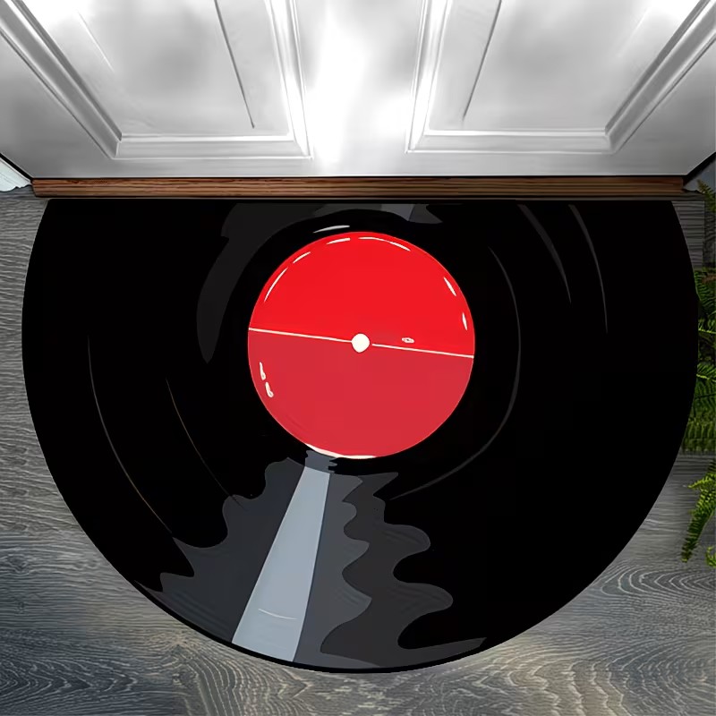 Audio Music Recorder - Keset Setengah Lingkaran Piringan Hitam Retro,