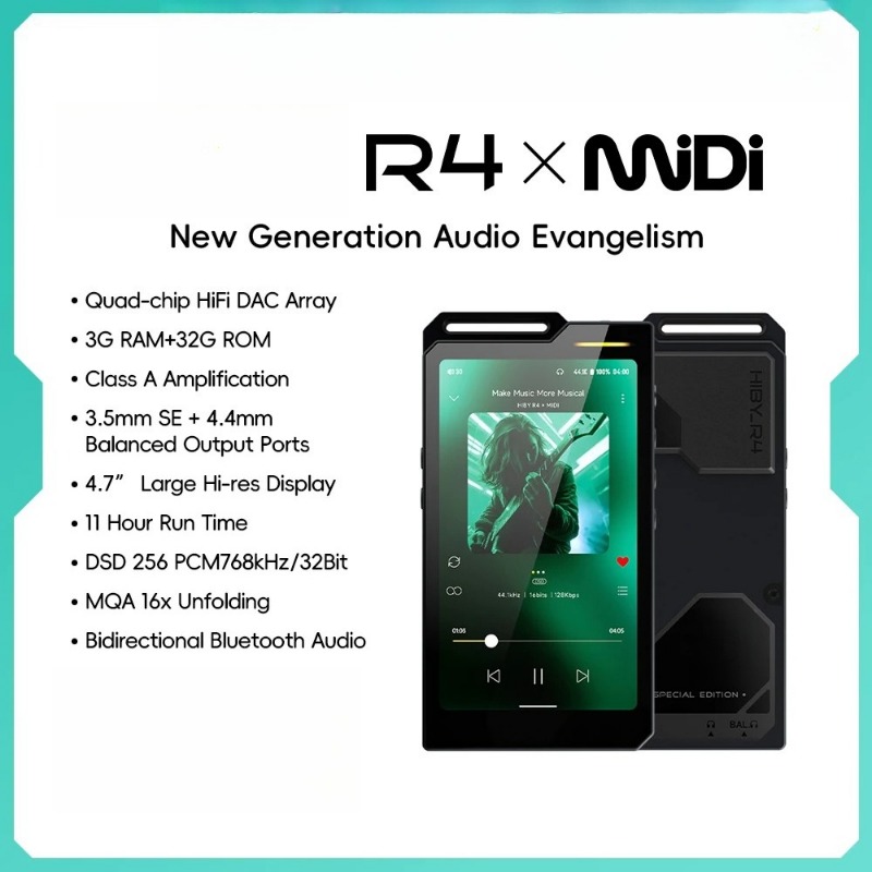Audio Music Mp3 Free - R4 MiDi Versi ES9018Q2M*4 Android 12