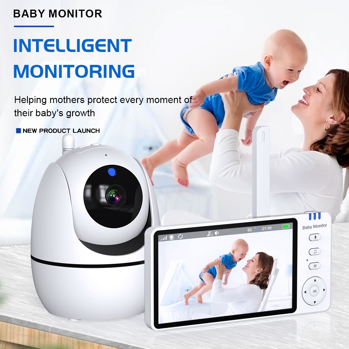 Audio Music Network - Monitor bayi Video 5 inci 2.4G,