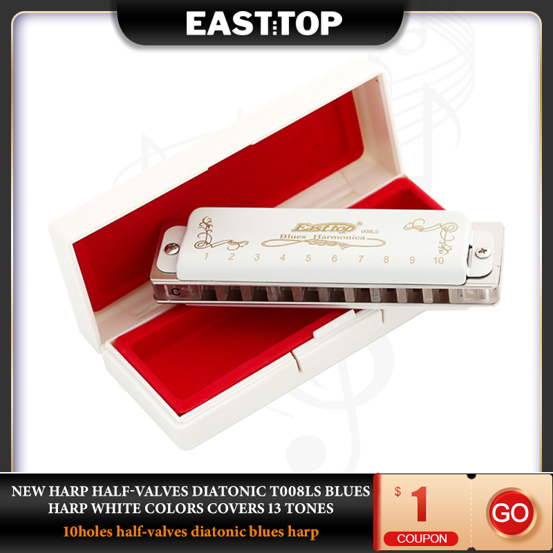 Harmonica 10 Hole - EASTTOP T008LS Sisir Transparan Harmonika Diatonik