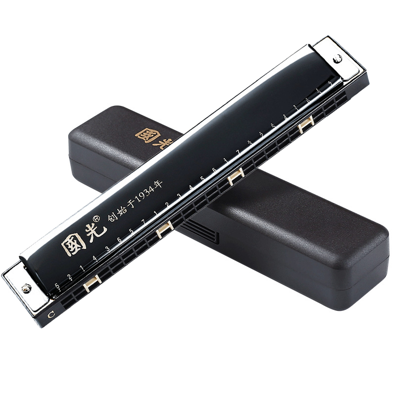Harmonica 10 Hole - Guoguang Tremolo Harmonika 24 Lubang C
