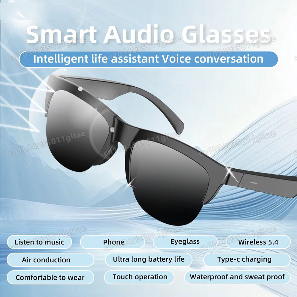 Audio Music Bluetooth - Kacamata Pintar Kontrol Kamera Terbaru 2026,