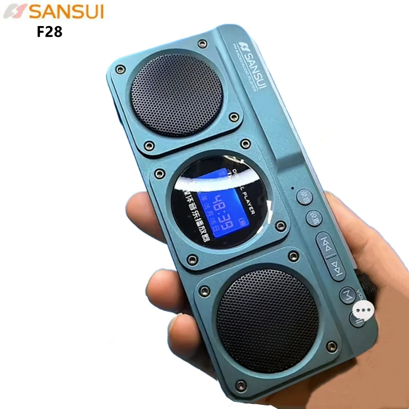 Audio Music To Lyrics - Radio FM F28 Portabel Jam LED