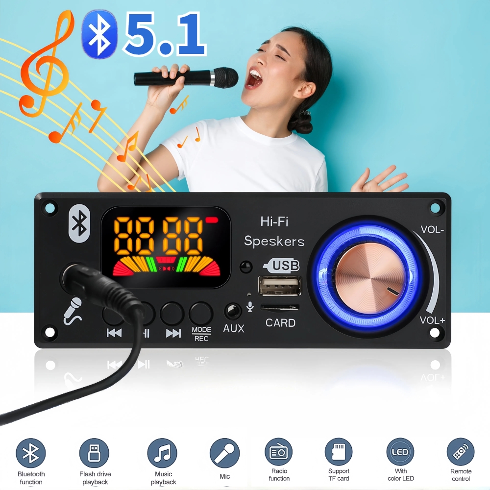 Audio Music Recorder - Pemutar musik Audio mobil, Bluetooth 5.1