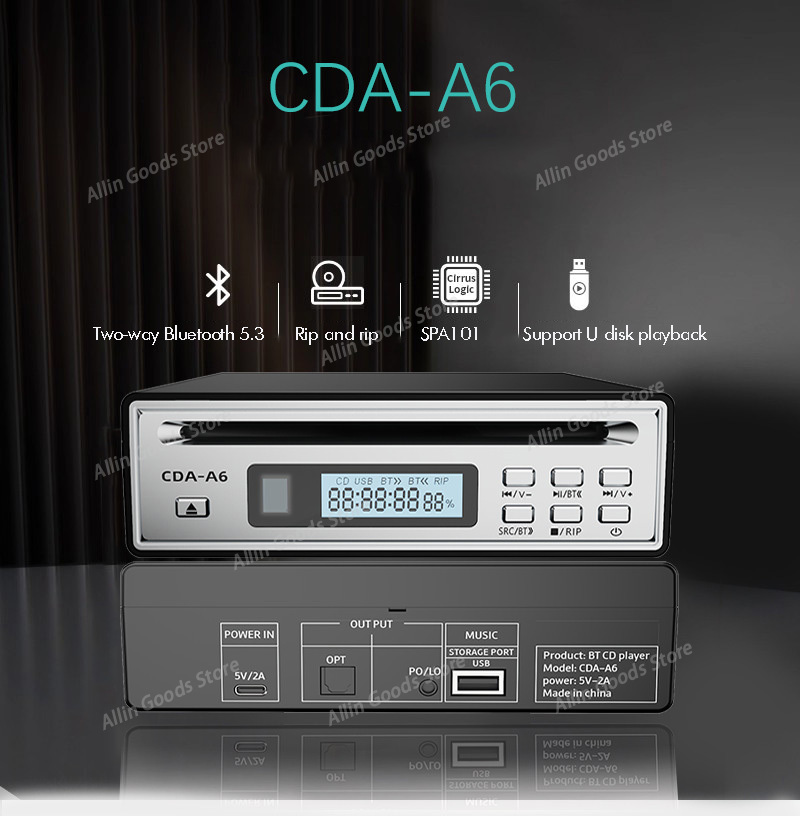 Pemutar CD Bluetooth Portabel  - Audio Music Cd ulasan dan harga