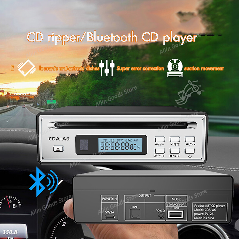 Pemutar CD Bluetooth Portabel  - Audio Music Cd ulasan dan harga
