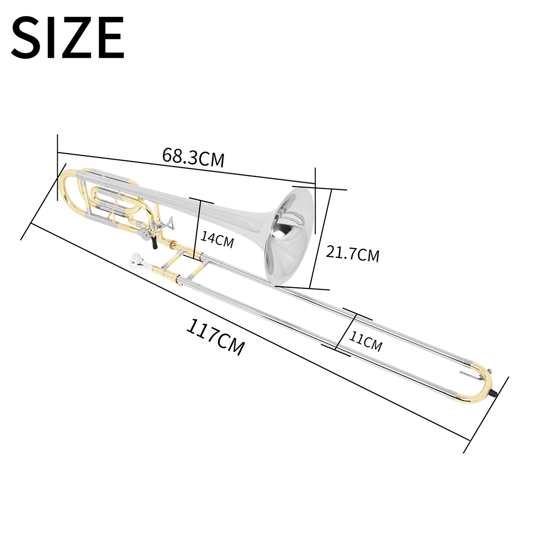 Trombon Tenor SLADE Bb Profesi - Trombone Mouthpiece ulasan dan harga
