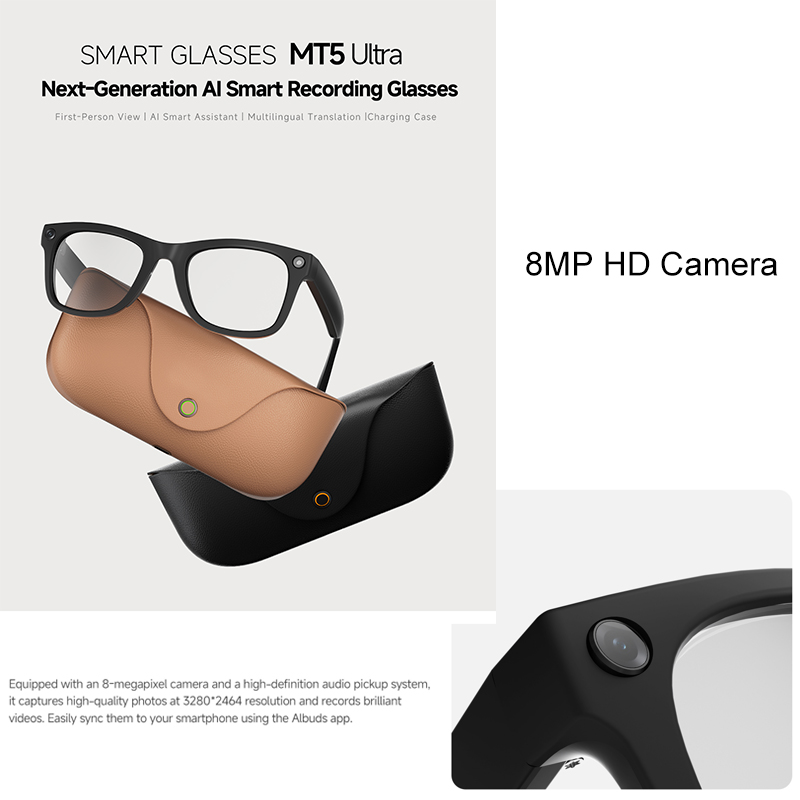 Kacamata Pintar AI 2026 HD 800 - Audio Music Bluetooth ulasan dan harga