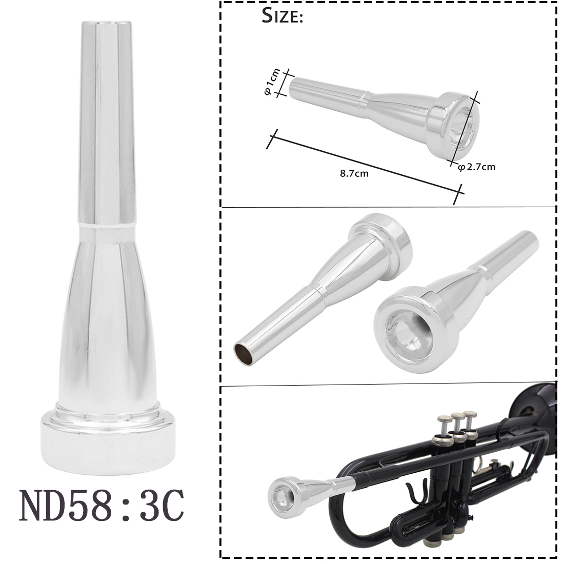 SLADE Instrumen Kuningan Coron - Trombone Mouthpiece ulasan dan harga