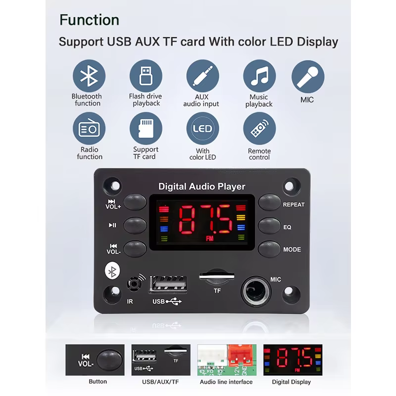 KEBIDUMEI DC 12V Bluetooth 5.0 - Audio Music Mp3 Free ulasan dan harga