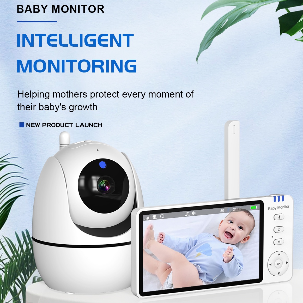 Monitor bayi Video 5 inci 2.4G - Audio Music Network ulasan dan harga