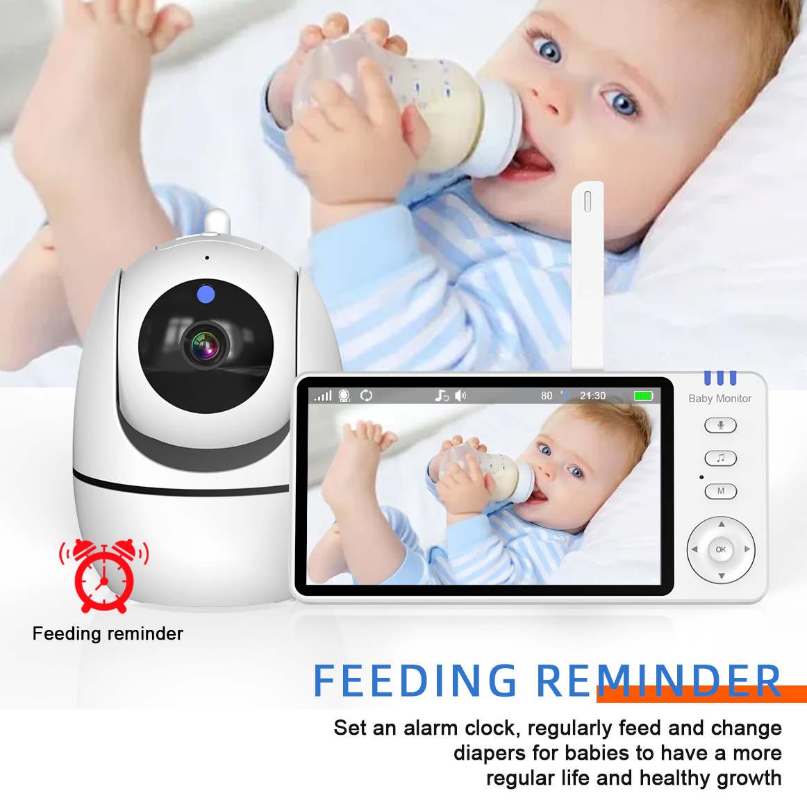 Monitor bayi Video 5 inci 2.4G - Audio Music Network ulasan dan harga