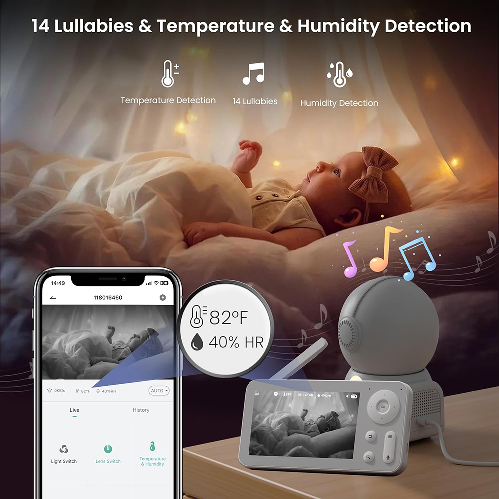 Monitor bayi 2K, dengan 2 kame - Audio Music Network ulasan dan harga